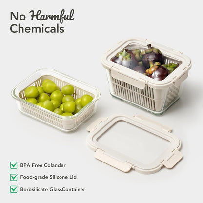 🥗 50% OFF Today – FreshLock™ Glass Produce Keeper Set (2-Pack)