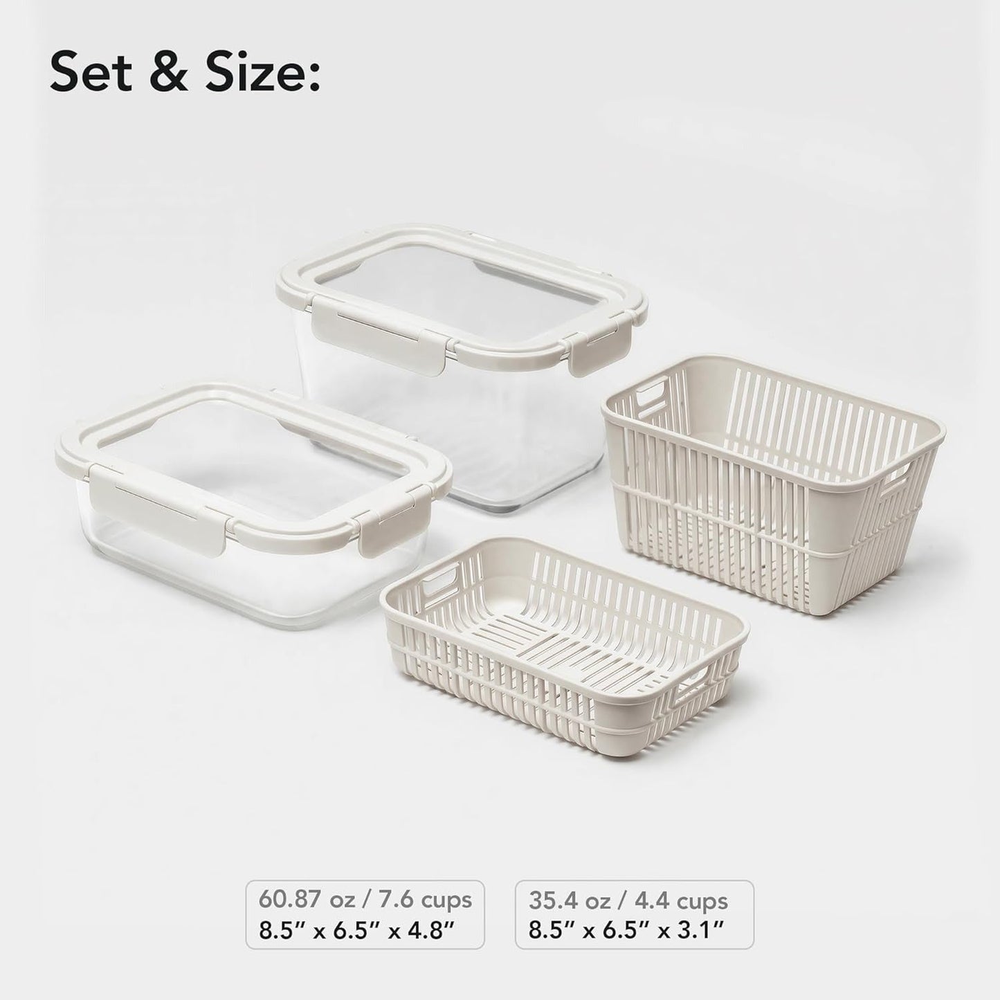 🥗 50% OFF Today – FreshLock™ Glass Produce Keeper Set (2-Pack)