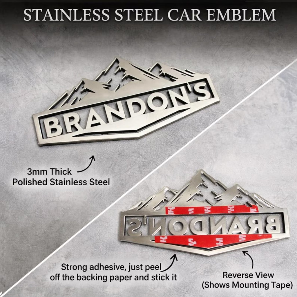 Custom Outdoor Adventure Auto Badge