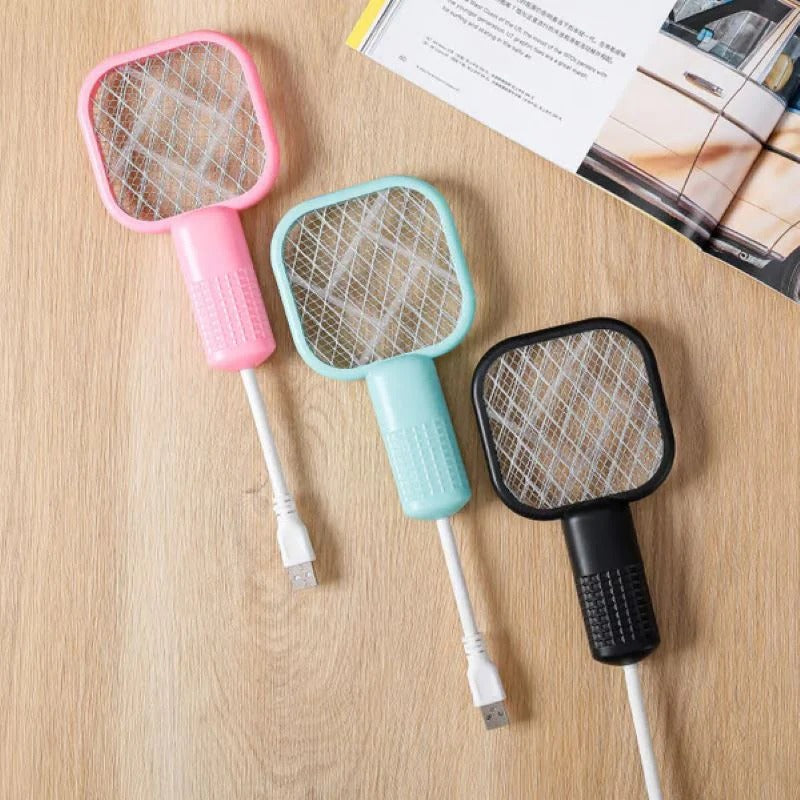 Plug-in Wall Mount Electric Bug Zapper Racket | 2-in-1 Mosquito Fly Killer