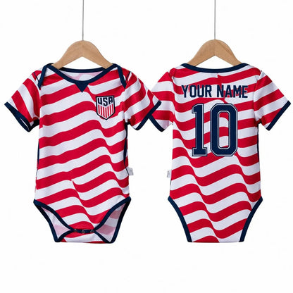 Personalized USA Soccer Baby Bodysuit
