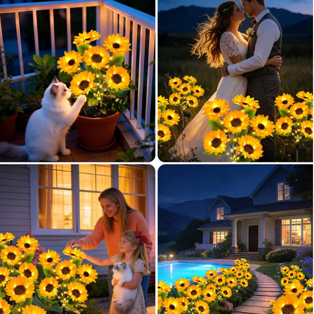 🌻Sunflower Solar Powered Lights for Garden