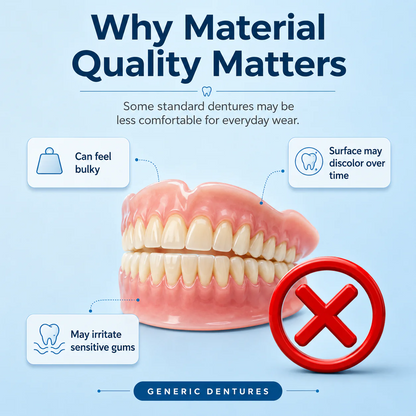 🦷 Medical Full Denture with Strong Suction Custom-Fit Full Functional Dentures
