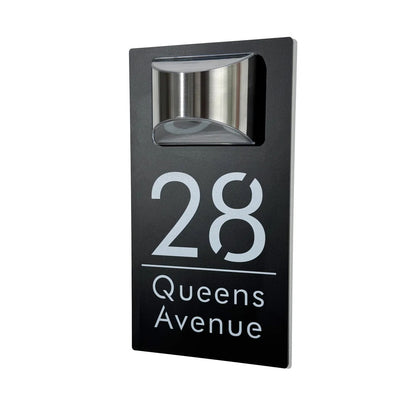 Personalized Solar Modern Door Plaque