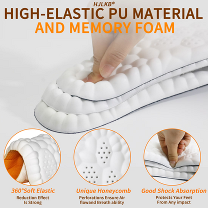 2026 New 4D Cloud Insoles for Men Women,Super Soft Memory Foam Insoles with Arch Surpport 