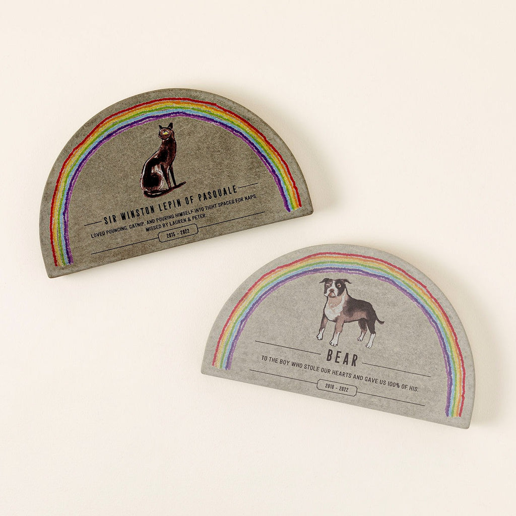 Rainbow Bridge Pet Memorial Garden Plaque