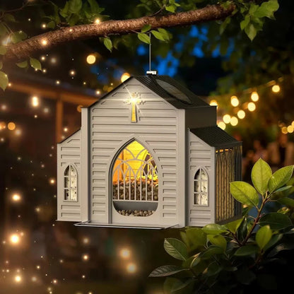 The Sanctuary Glow Church Bird Feeder