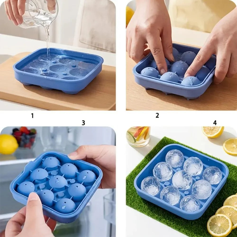 Football Shape Silicone Ice Ball Mold