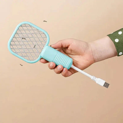 Plug-in Wall Mount Electric Bug Zapper Racket | 2-in-1 Mosquito Fly Killer