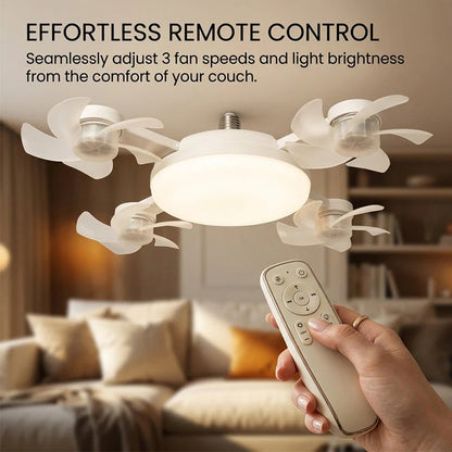 Smart Drone Fan Light Ceiling Lamp with Remote Control – 2 in 1 Decorative LED and Quiet Fan