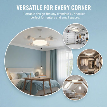 Smart Drone Fan Light Ceiling Lamp with Remote Control – 2 in 1 Decorative LED and Quiet Fan