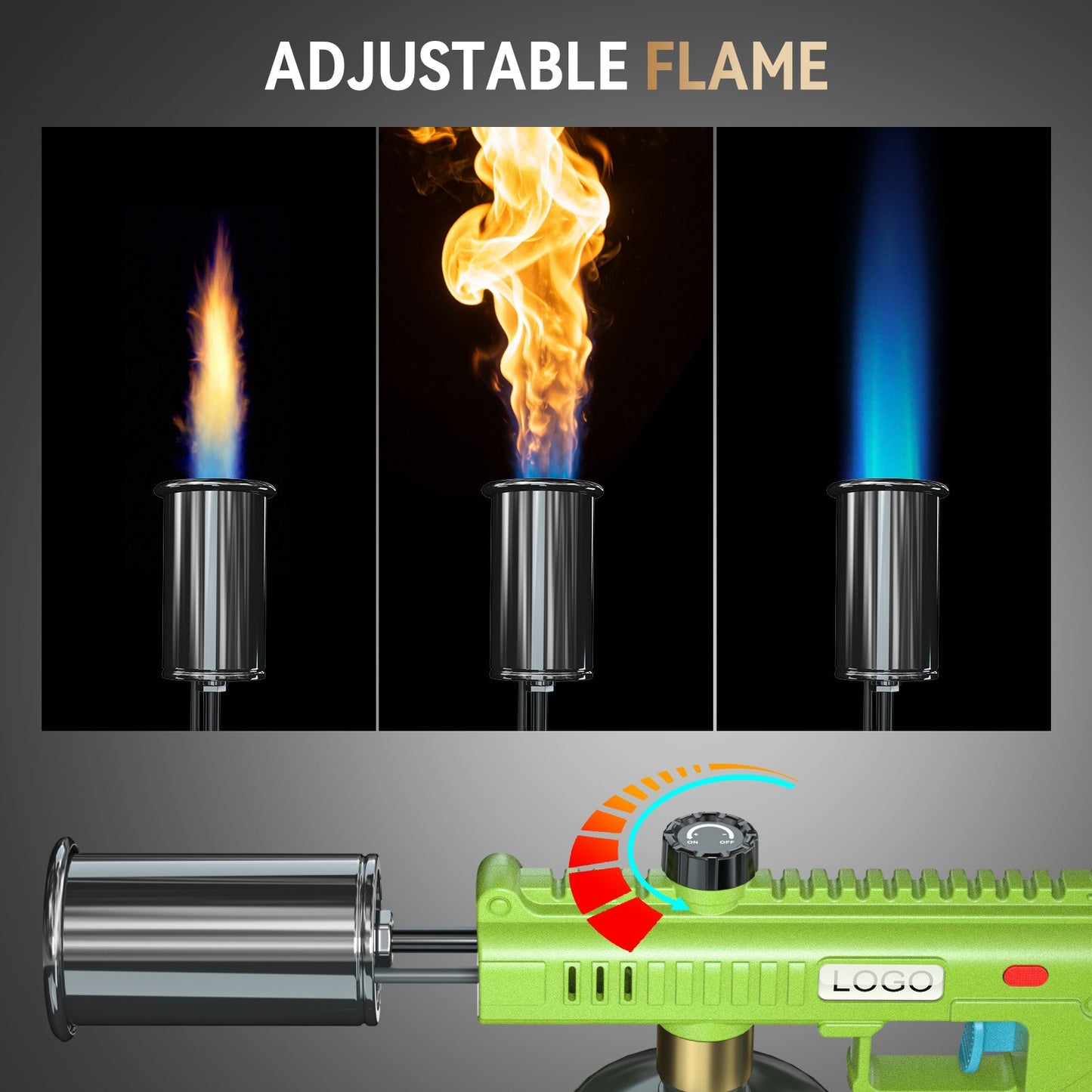 Multi-Use Propane Torch Gun | Adjustable Flame Handheld Blow Torch
