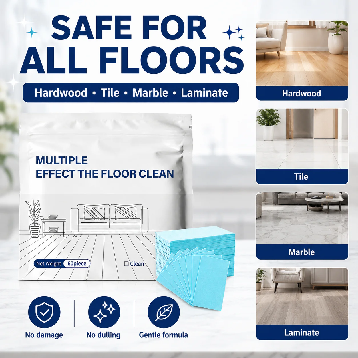 💥 Multi-Effect Floor Cleaning Tablets | Fast Dissolving & No-Rinse Formula