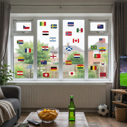 Football Tournament Flags Window Stickers