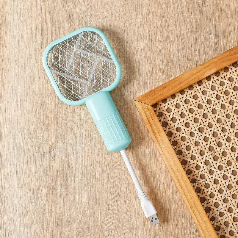 Plug-in Wall Mount Electric Bug Zapper Racket | 2-in-1 Mosquito Fly Killer